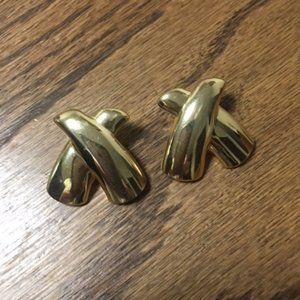 Vintage Fashion X Earrings Pierced